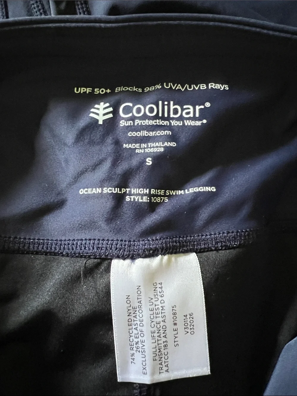 NWT Coolibar Ocean Sculpt Legging S